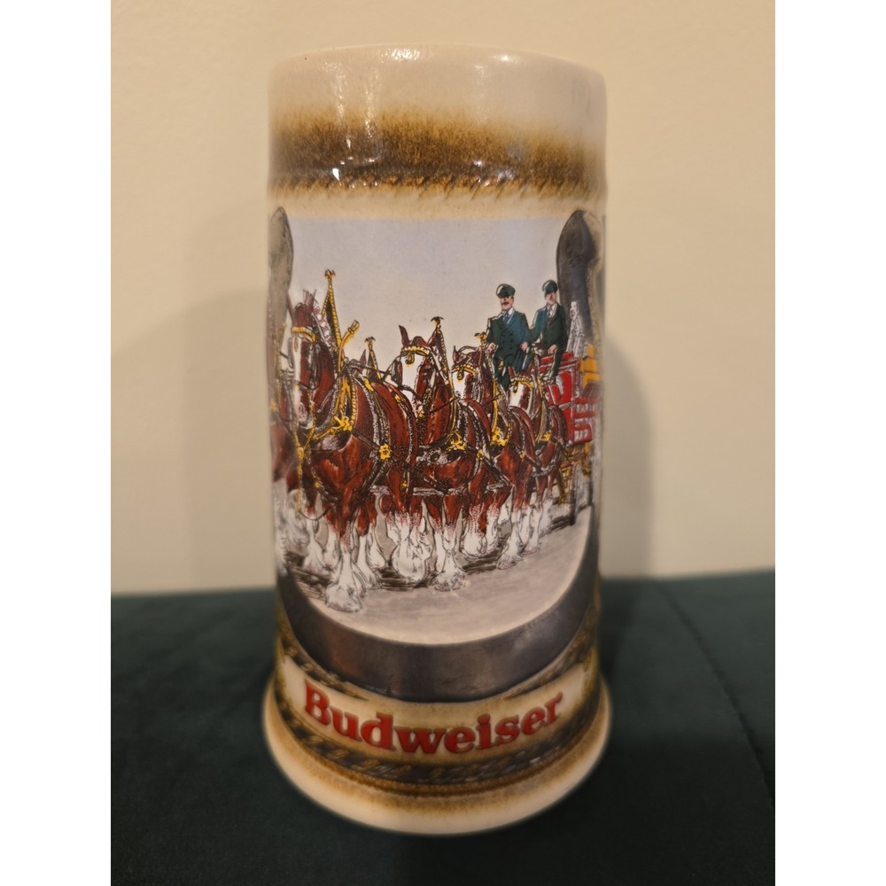 Anheuser Busch Budweiser Beer Stein West Germany Staeff Stoneware Vintage
